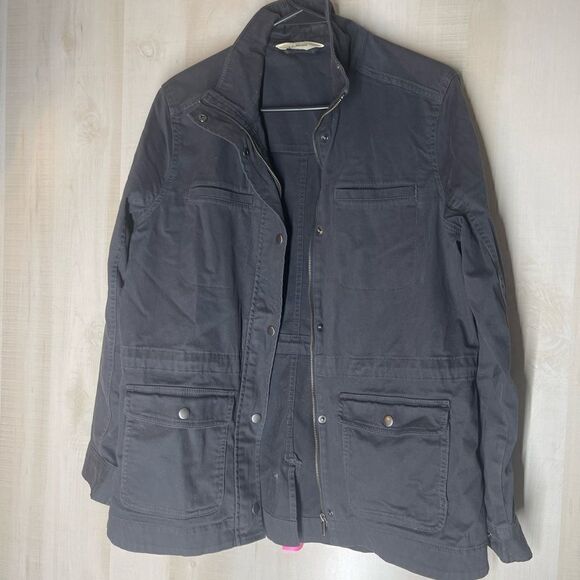 L. L. Bran‎ dark grey barn utility jacket, size medium - Picture 1 of 14
